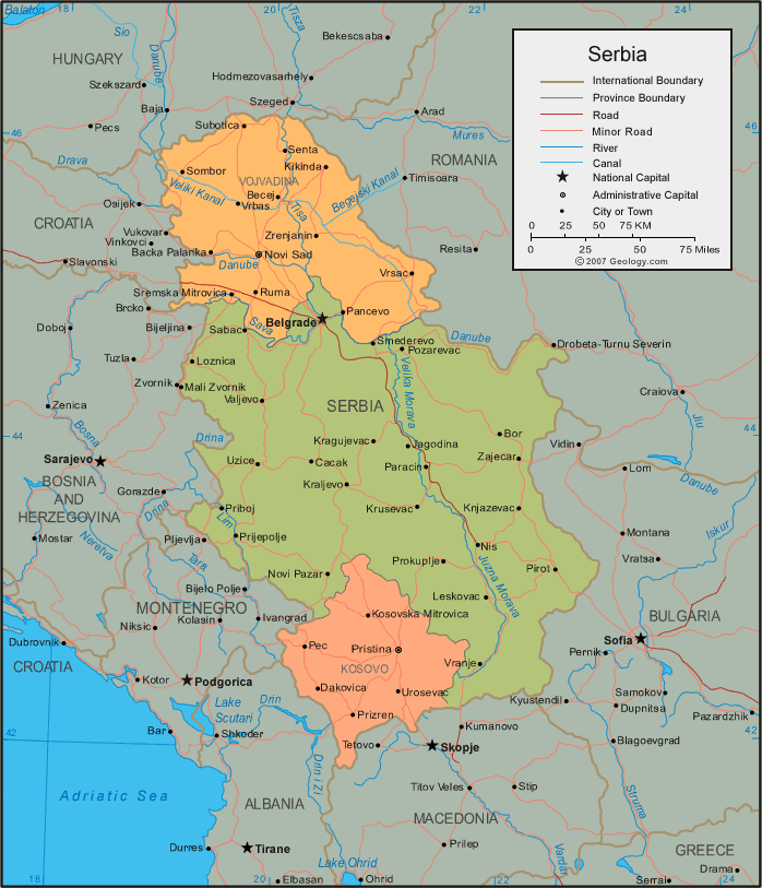Kragujevac map